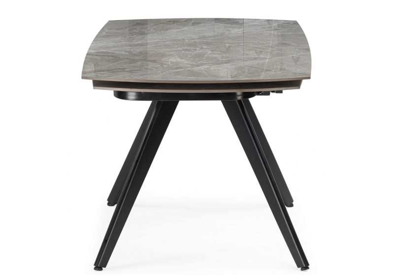 Керамический стол, Silvi 120(180)x80 серый / черный