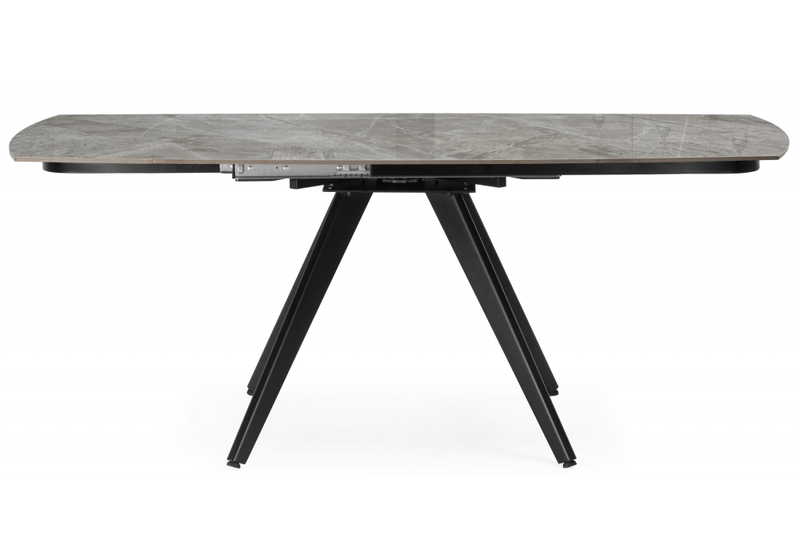 Керамический стол, Silvi 120(180)x80 серый / черный