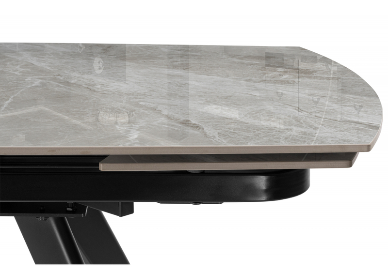 Керамический стол, Silvi 120(180)x80 серый / черный