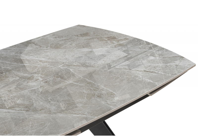 Керамический стол, Silvi 120(180)x80 серый / черный