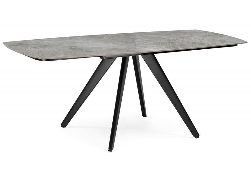 Керамический стол, Silvi 120(180)x80 серый / черный