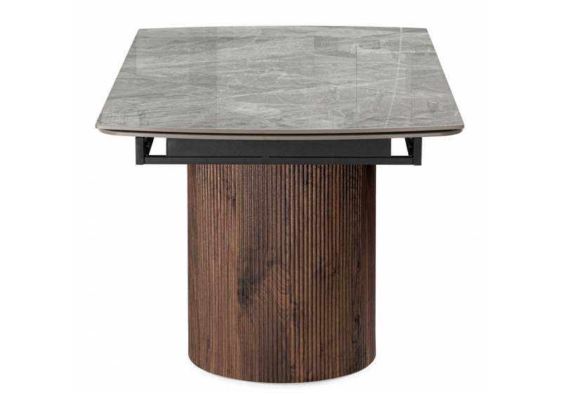 Керамический стол, Lagos 160(240)x90 серый / орех