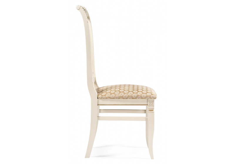 Стул деревянный, Roy золото патина тк. К02 бежевая / слоновая кость