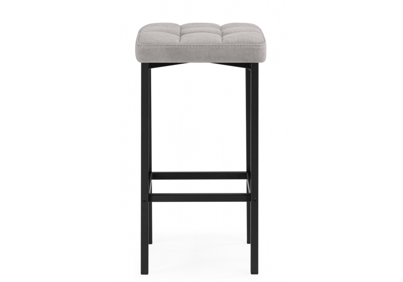 Барный стул, Лофт серый (катания сильвер) / черный