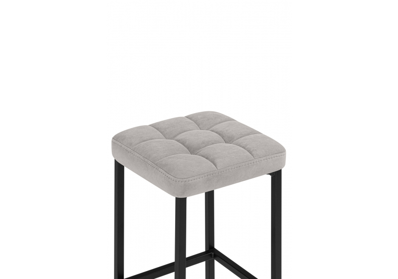 Барный стул, Лофт серый (катания сильвер) / черный