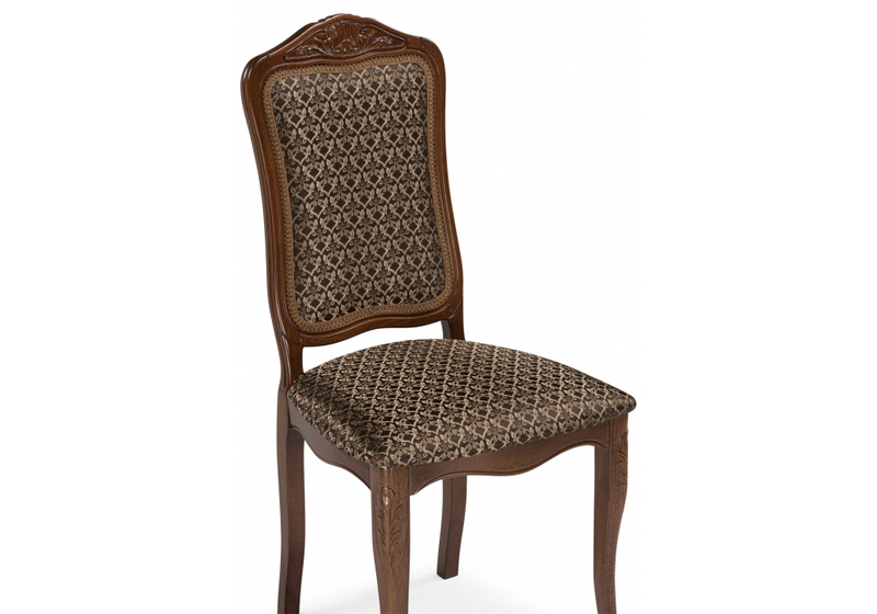 Стул деревянный, Эмилин бежевый тк. М14 (Т56) / вишня