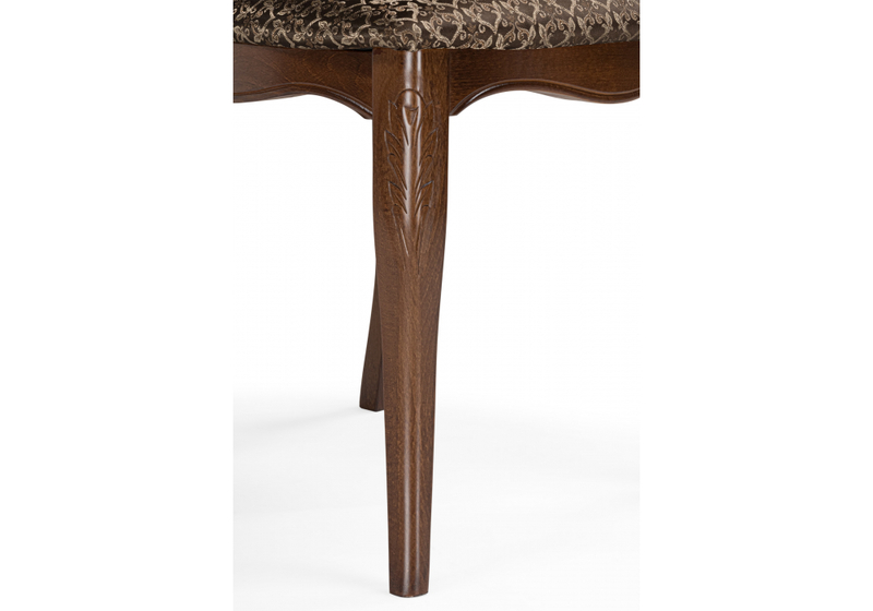 Стул деревянный, Эмилин бежевый тк. М14 (Т56) / вишня