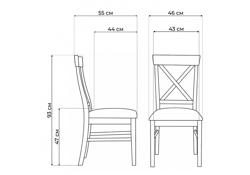Стул деревянный, Калатея аnabelle 02 / слоновая кость