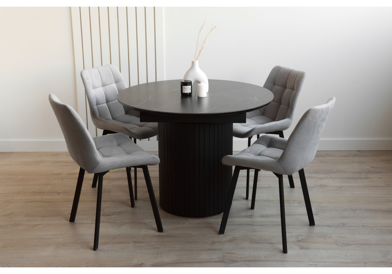 Керамический стол, Лорен 100(140) shakespeare black / черный