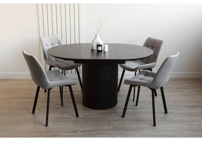 Керамический стол, Лорен 100(140) shakespeare black / черный