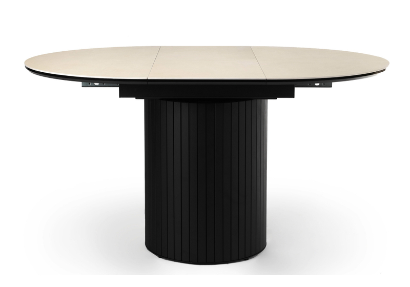 Керамический стол, Лорен 100(140) okara light yellow / черный