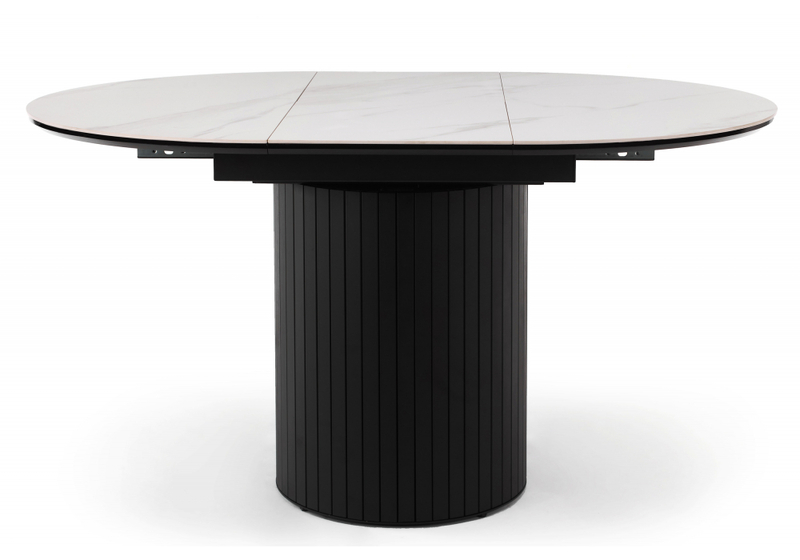 Керамический стол, Лорен 100(140) snow white / черный