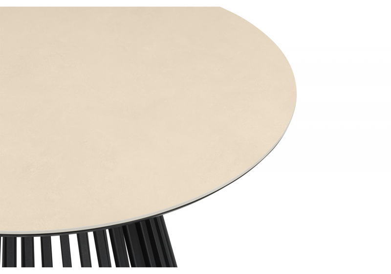 Керамический стол, Нэнси 90 okara light yellow / черный