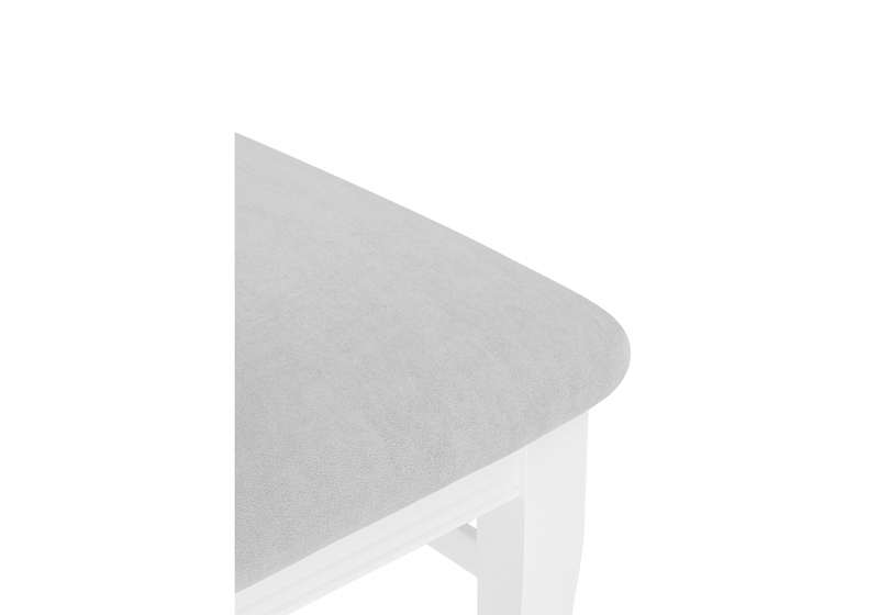 Стул деревянный, Фрезино с проножкой серый велюр / белый