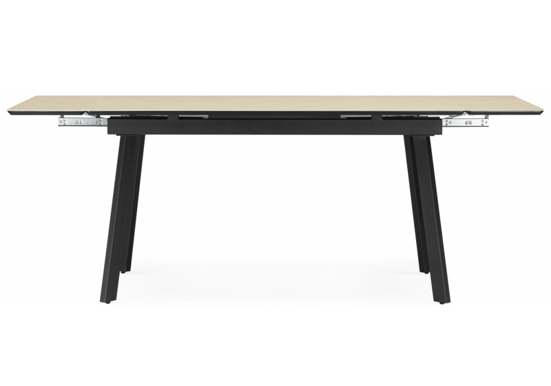 Керамический стол, Норман 140(200)х80 okara light yellow / черный