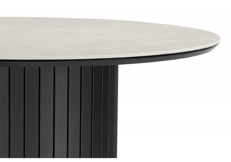 Керамический стол, Гравент 90 carmen light grey / черный