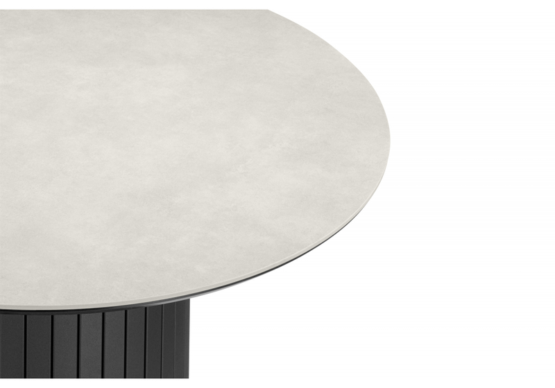 Керамический стол, Гравент 90 carmen light grey / черный