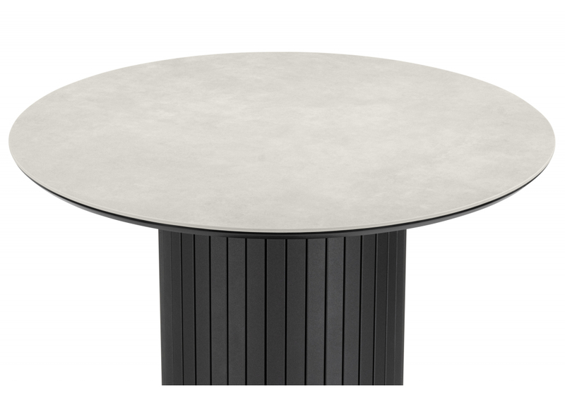 Керамический стол, Гравент 90 carmen light grey / черный