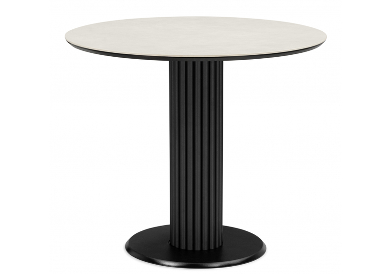 Керамический стол, Кэмерон 90 carmen light grey / черный