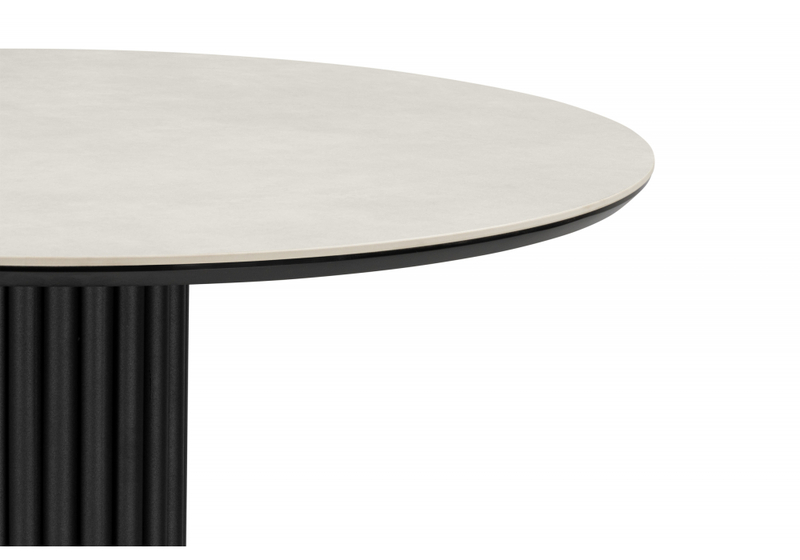 Керамический стол, Кэмерон 90 carmen light grey / черный