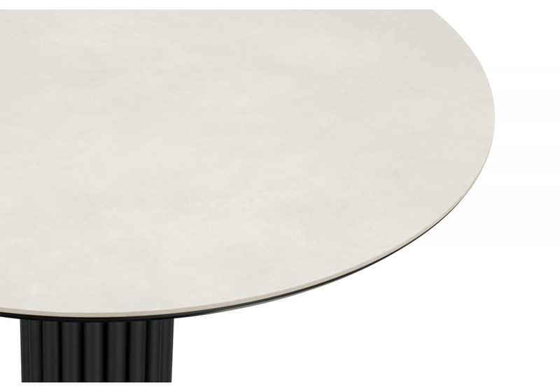 Керамический стол, Кэмерон 90 carmen light grey / черный