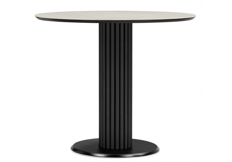 Керамический стол, Кэмерон 90 carmen light grey / черный