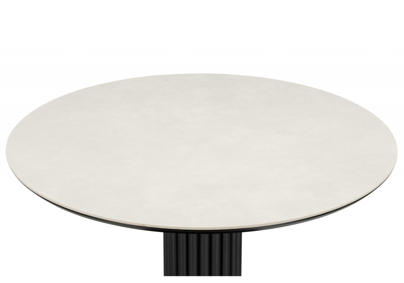 Керамический стол, Кэмерон 90 carmen light grey / черный