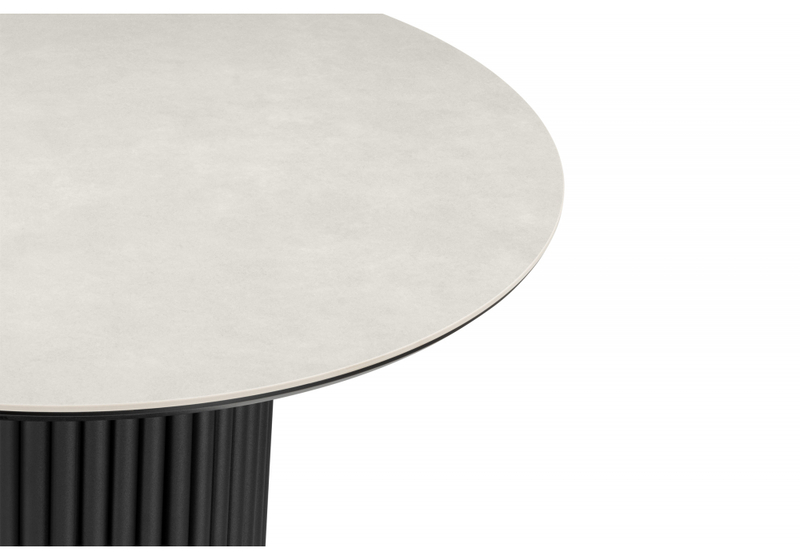 Керамический стол, Барел 89 carmen light grey / черный