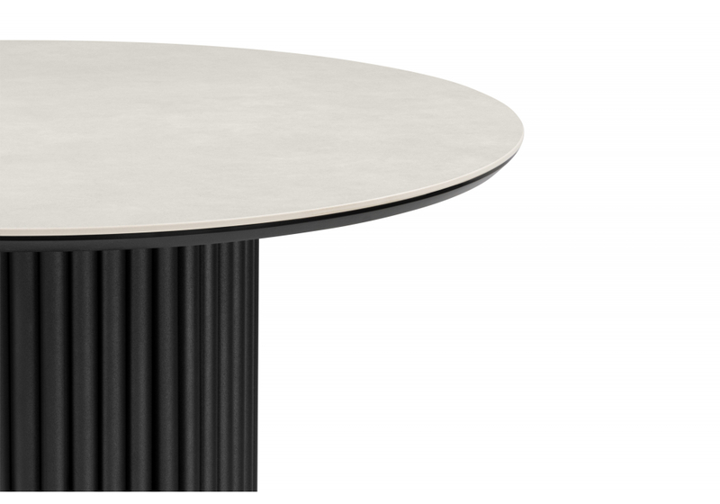 Керамический стол, Барел 89 carmen light grey / черный