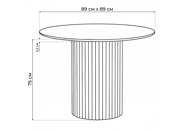 Керамический стол, Барел 89 carmen light grey / черный