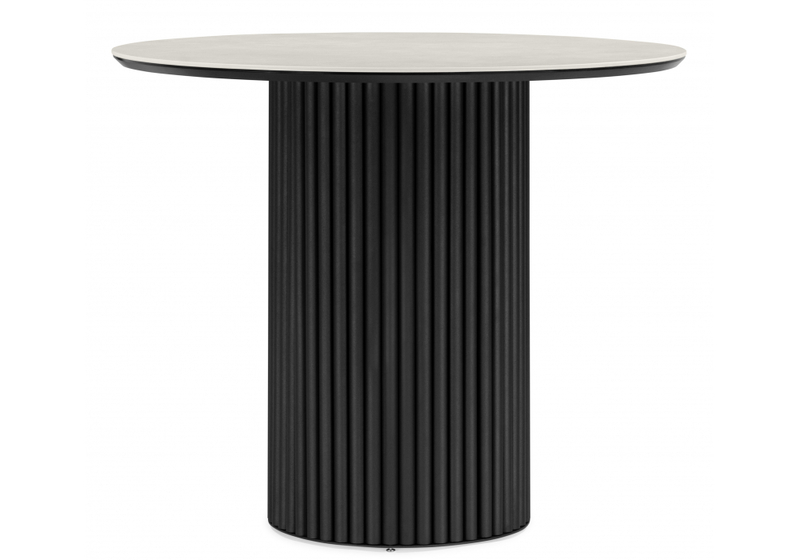 Керамический стол, Барел 89 carmen light grey / черный