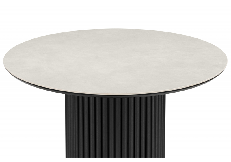 Керамический стол, Барел 89 carmen light grey / черный