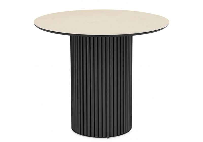 Керамический стол, Барел 89 okara light yellow / черный