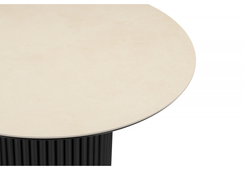 Керамический стол, Барел 89 okara light yellow / черный