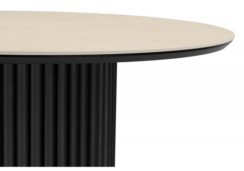 Керамический стол, Барел 89 okara light yellow / черный