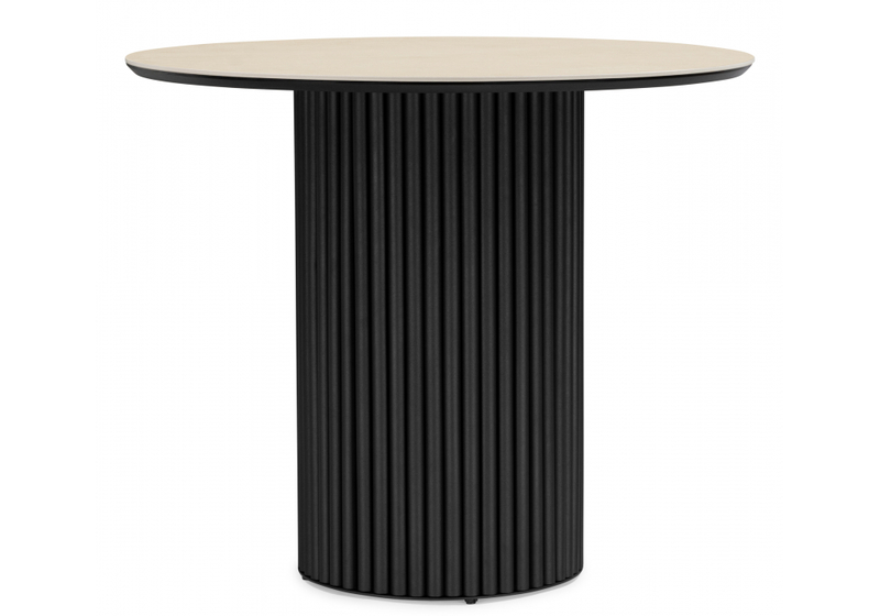 Керамический стол, Барел 89 okara light yellow / черный