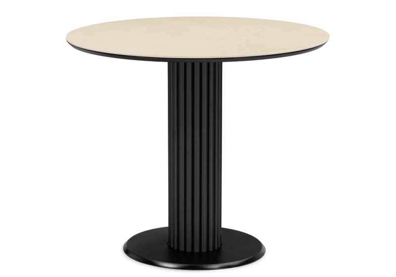 Керамический стол, Кэмерон 90 okara light yellow / черный