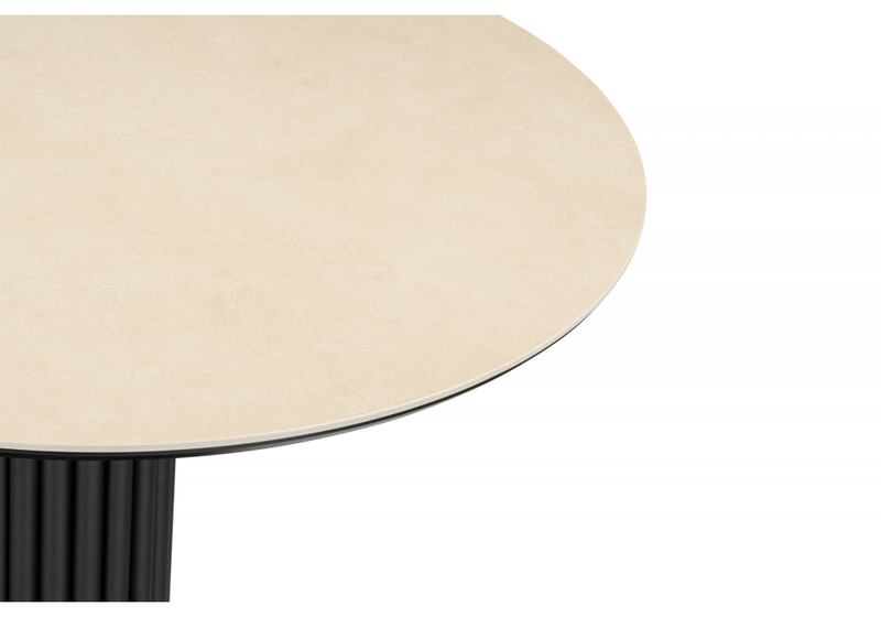 Керамический стол, Кэмерон 90 okara light yellow / черный