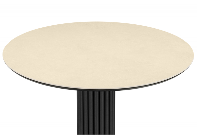 Керамический стол, Кэмерон 90 okara light yellow / черный