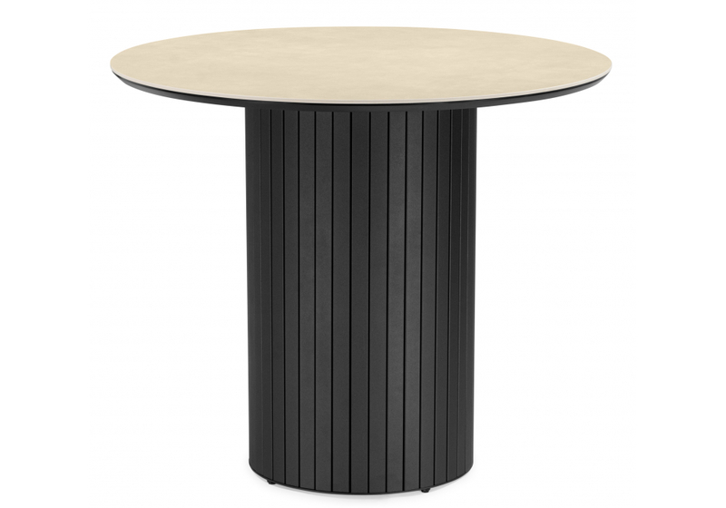 Керамический стол, Гравент 90 okara light yellow / черный