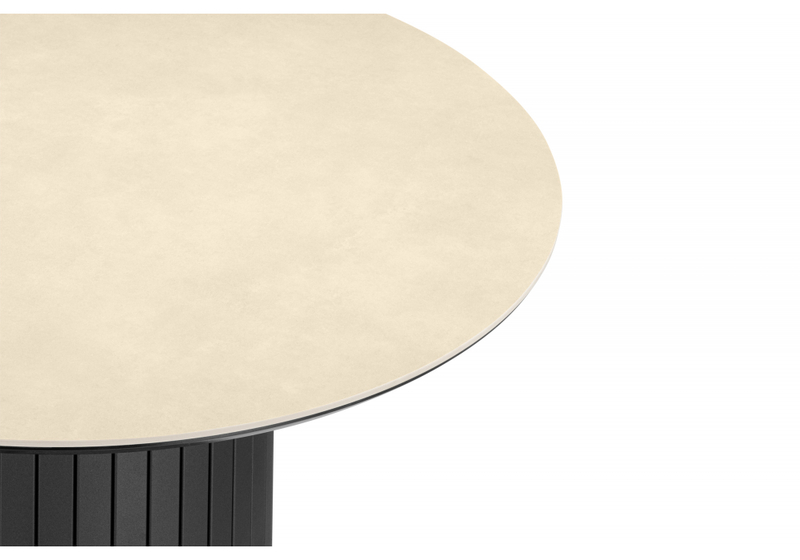 Керамический стол, Гравент 90 okara light yellow / черный