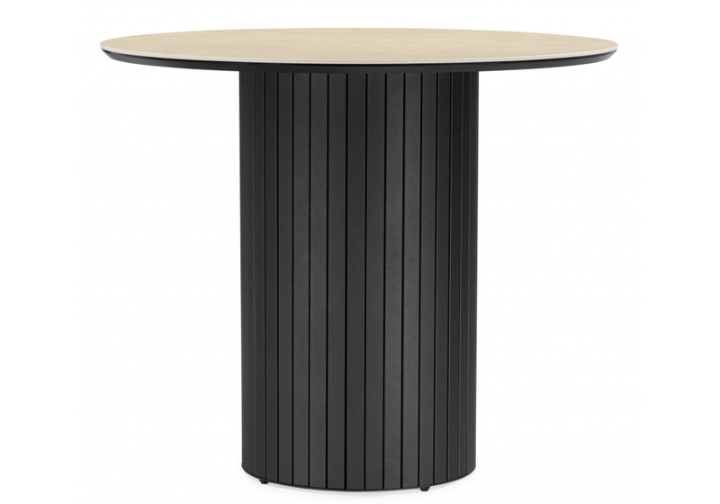 Керамический стол, Гравент 90 okara light yellow / черный