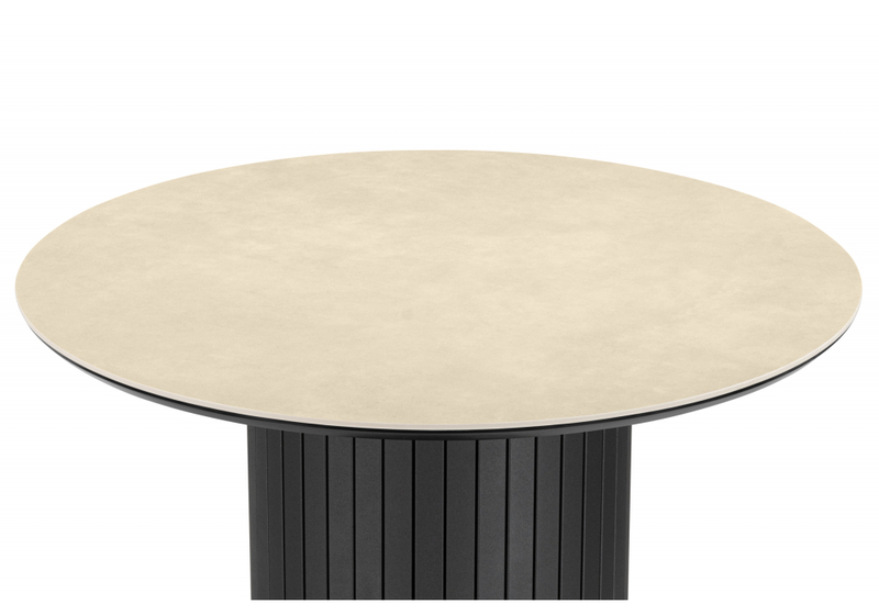 Керамический стол, Гравент 90 okara light yellow / черный