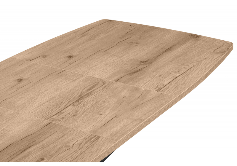 Стол деревянный, Палу 130(170)х80 дуб веллингтон / черный