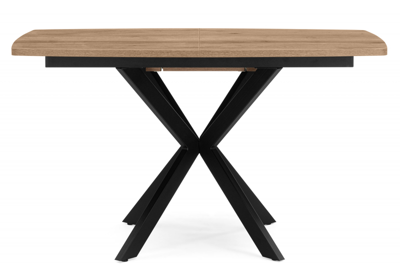 Стол деревянный, Палу 130(170)х80 дуб веллингтон / черный