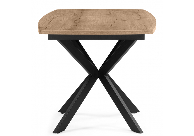 Стол деревянный, Палу 130(170)х80 дуб веллингтон / черный