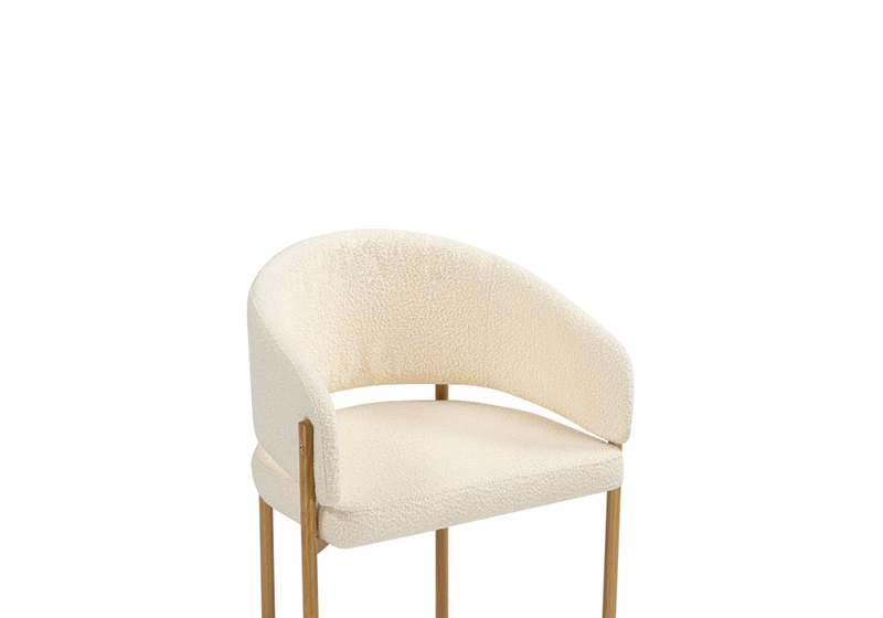 Стул на металлокаркасе, Janin white / wooden metal