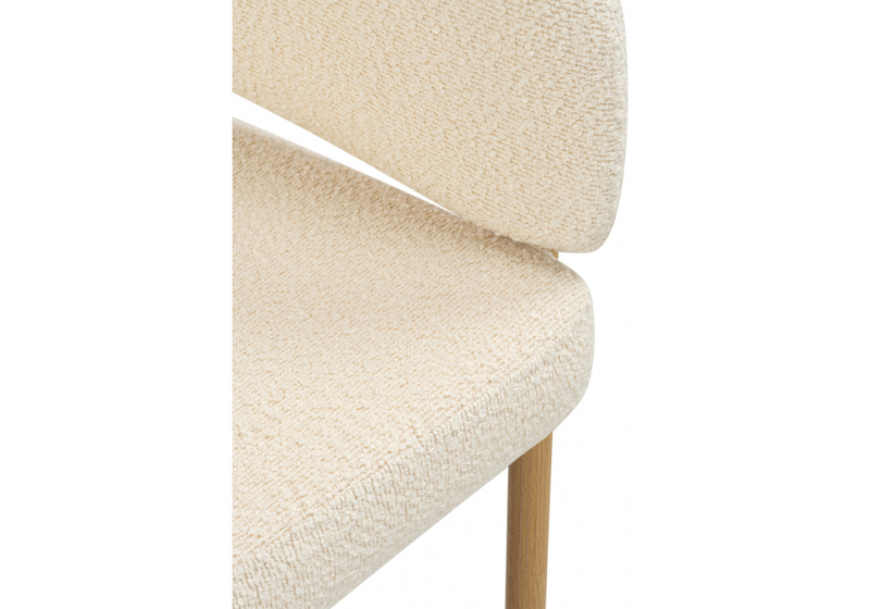 Стул на металлокаркасе, Janin white / wooden metal