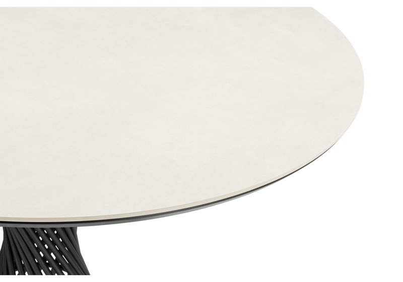 Керамический стол, Вивиен 90 carmen light grey / черный