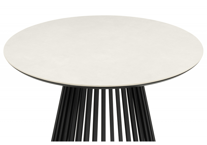 Керамический стол, Нэнси 90 carmen light grey / черный